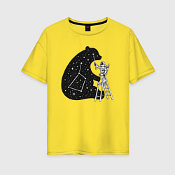 Женская футболка оверсайз Космонавт и малая медведица