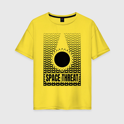Женская футболка оверсайз Космическая угроза / Желтый – фото 1