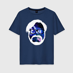 Женская футболка оверсайз Космический Миядзаки