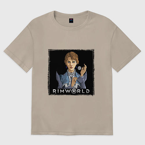Женская футболка оверсайз Римворлд - Кассандра / Миндальный – фото 1