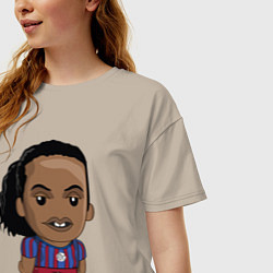 Футболка оверсайз женская Ronaldinho Barcelona, цвет: миндальный — фото 2