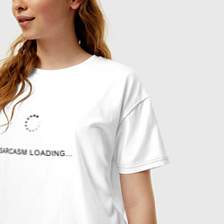 Футболка оверсайз женская Sarcasm loading white, цвет: белый — фото 2