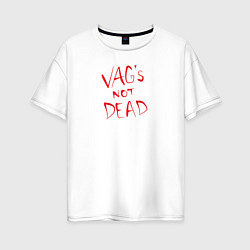 Футболка оверсайз женская VAG not dead, цвет: белый