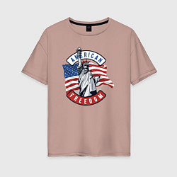 Женская футболка оверсайз American freedom