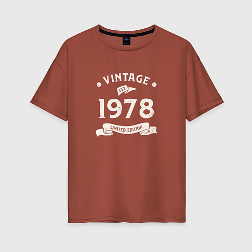 Женская футболка оверсайз Винтаж 1978 ограниченный выпуск / Кирпичный – фото 1