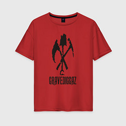 Женская футболка оверсайз Gravediggaz style