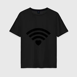 Женская футболка оверсайз Wi-Fi Love