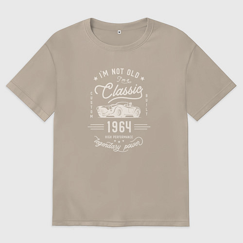 Женская футболка оверсайз Я классический 1964 / Миндальный – фото 1