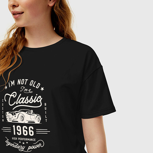 Женская футболка оверсайз Я классический 1966 / Черный – фото 3