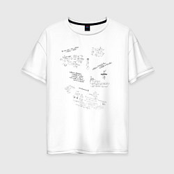 Женская футболка оверсайз Математик