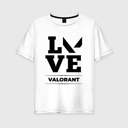 Женская футболка оверсайз Valorant love classic