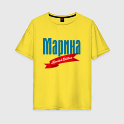Футболка оверсайз женская Марина - ограниченный выпуск, цвет: желтый