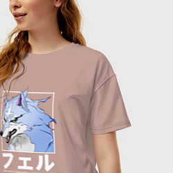Футболка оверсайз женская Fenrir Feru, цвет: пыльно-розовый — фото 2