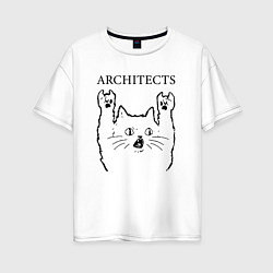 Женская футболка оверсайз Architects - rock cat