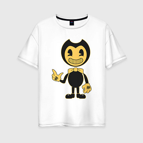 Женская футболка оверсайз Бенди щёлкает пальцами / Белый – фото 1