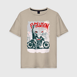 Женская футболка оверсайз Evolution - motorcycle