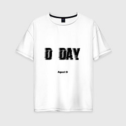 Футболка оверсайз женская D DAY Agust D, цвет: белый