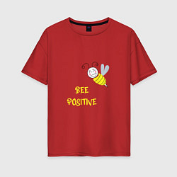 Женская футболка оверсайз Позитивная пчела