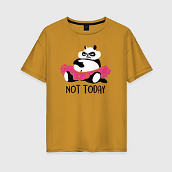 Женская футболка оверсайз Ленивая панда