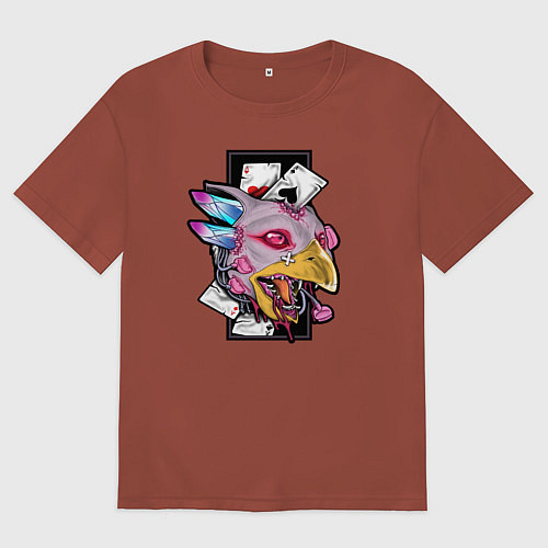 Женская футболка оверсайз Wild Rooster / Кирпичный – фото 1