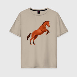 Женская футболка оверсайз Англо-арабская лошадь