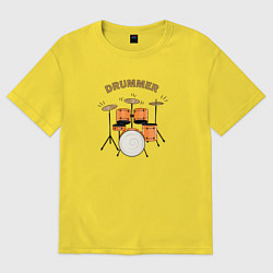 Женская футболка оверсайз Барабанщикам