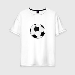 Женская футболка оверсайз Футбольный мячик