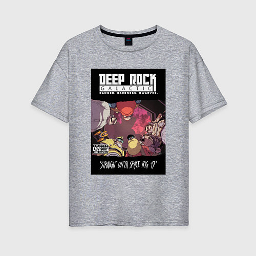 Женская футболка оверсайз Deep Rock Galactic team / Меланж – фото 1