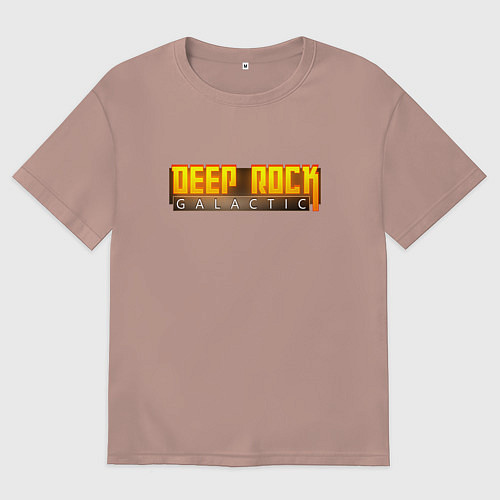 Женская футболка оверсайз Deep Rock Galactic logo / Пыльно-розовый – фото 1