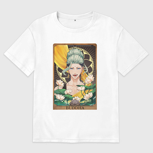 Женская футболка оверсайз The Buddha Tarot Card / Белый – фото 1