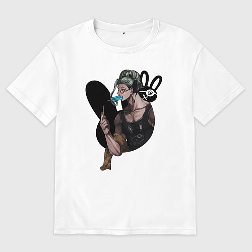 Женская футболка оверсайз Buddha with ice cream / Белый – фото 1