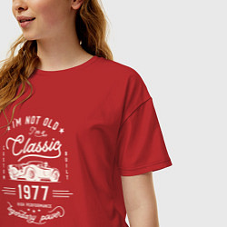 Футболка оверсайз женская Я классический 1977, цвет: красный — фото 2