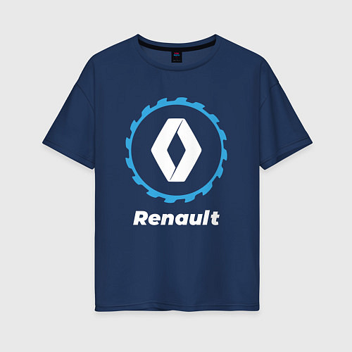 Женская футболка оверсайз Renault в стиле Top Gear / Тёмно-синий – фото 1