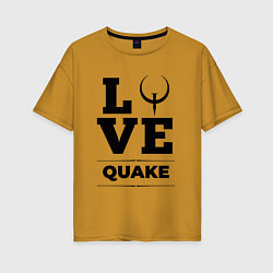Женская футболка оверсайз Quake love classic