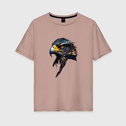 Женская футболка оверсайз Беркут - хищная птица