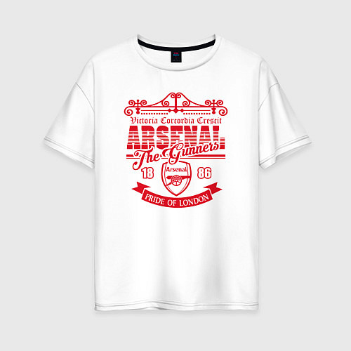 Женская футболка оверсайз Arsenal 1886 / Белый – фото 1