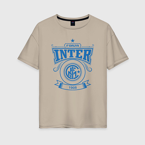 Женская футболка оверсайз Forza Inter / Миндальный – фото 1