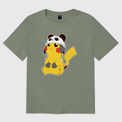 Женская футболка оверсайз Pika panda