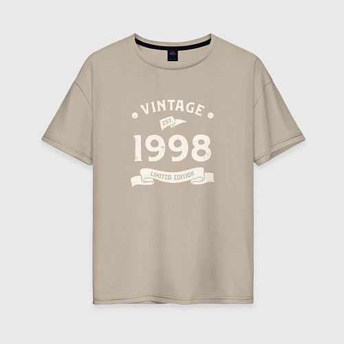 Женская футболка оверсайз Винтаж 1998, ограниченный выпуск / Миндальный – фото 1