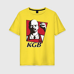 Футболка оверсайз женская KGB Lenin, цвет: желтый
