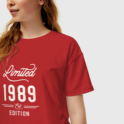 Женская футболка оверсайз 1989 ограниченный выпуск / Красный – фото 3
