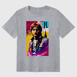 Футболка оверсайз женская John Lennon - world legend, цвет: меланж