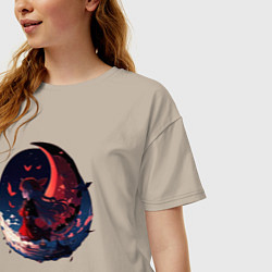 Футболка оверсайз женская Лунная принцесса, цвет: миндальный — фото 2