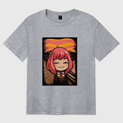 Футболка оверсайз женская Anya forger, цвет: меланж