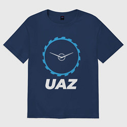 Футболка оверсайз женская UAZ в стиле Top Gear, цвет: тёмно-синий