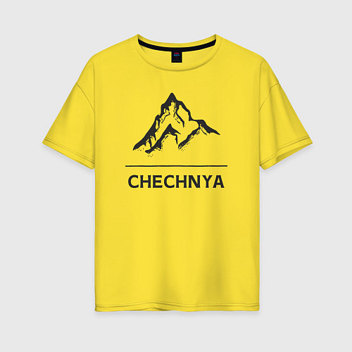 Женская футболка оверсайз Чечня Россия / Желтый – фото 1