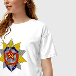 Футболка оверсайз женская ВЧК КГБ, цвет: белый — фото 2
