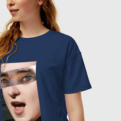 Футболка оверсайз женская Yeah!, цвет: тёмно-синий — фото 2