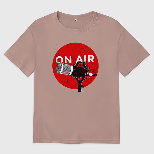 Женская футболка оверсайз В эфире / Пыльно-розовый – фото 1