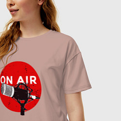 Футболка оверсайз женская В эфире, цвет: пыльно-розовый — фото 2